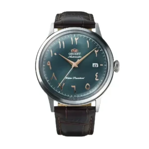 Orient Green Dial Leather Strap Watch